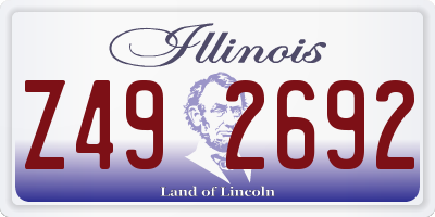 IL license plate Z492692