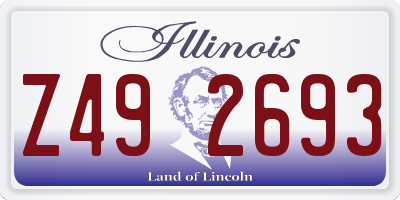 IL license plate Z492693
