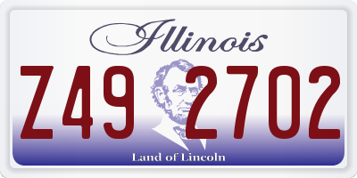 IL license plate Z492702