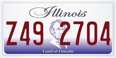 IL license plate Z492704