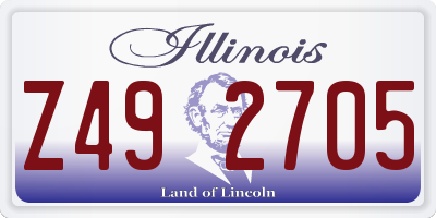 IL license plate Z492705