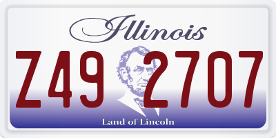 IL license plate Z492707