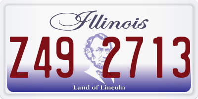 IL license plate Z492713