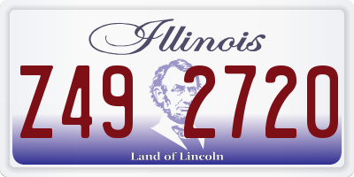 IL license plate Z492720