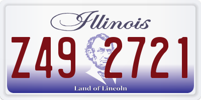 IL license plate Z492721