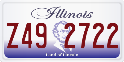 IL license plate Z492722