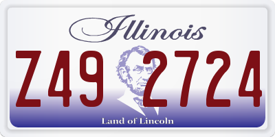 IL license plate Z492724