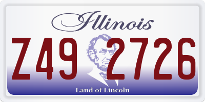 IL license plate Z492726