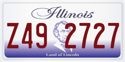 IL license plate Z492727