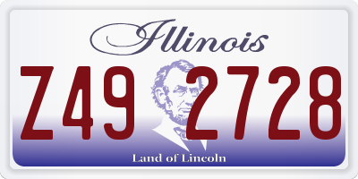 IL license plate Z492728