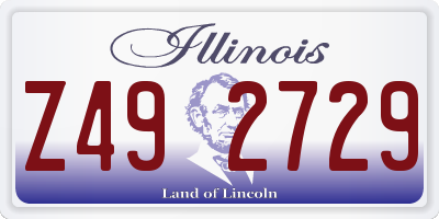 IL license plate Z492729