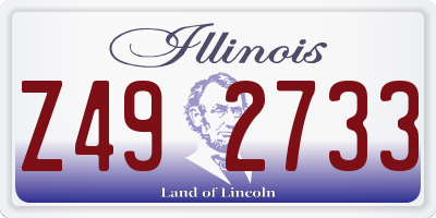 IL license plate Z492733