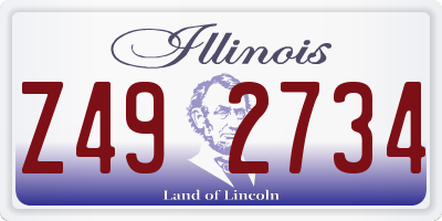 IL license plate Z492734