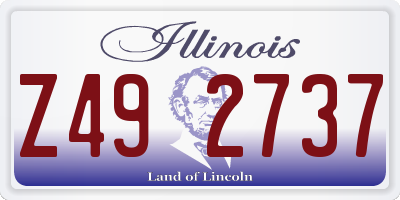 IL license plate Z492737