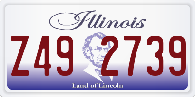 IL license plate Z492739