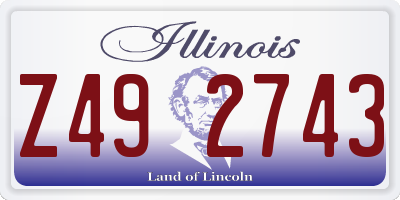 IL license plate Z492743