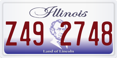 IL license plate Z492748