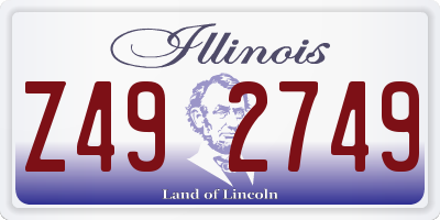 IL license plate Z492749