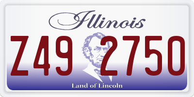 IL license plate Z492750