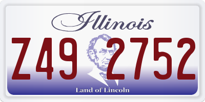 IL license plate Z492752