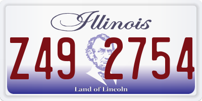 IL license plate Z492754