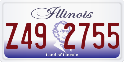 IL license plate Z492755