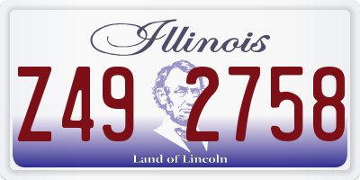 IL license plate Z492758
