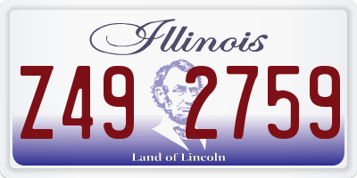 IL license plate Z492759