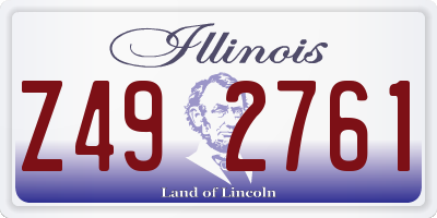 IL license plate Z492761