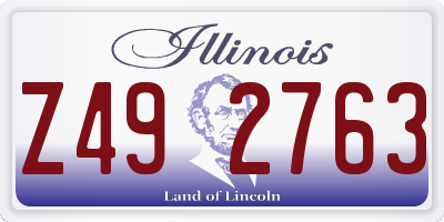 IL license plate Z492763
