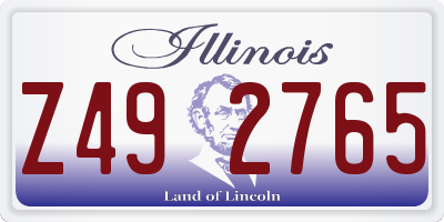 IL license plate Z492765