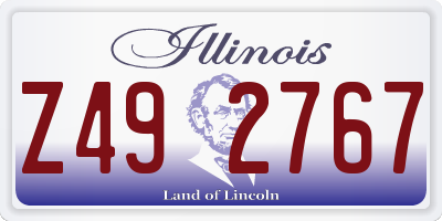 IL license plate Z492767
