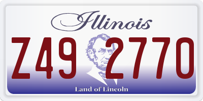 IL license plate Z492770