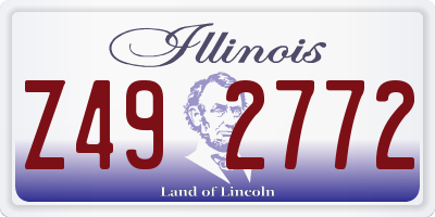IL license plate Z492772