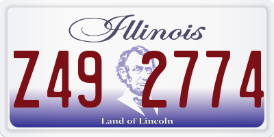 IL license plate Z492774