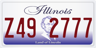 IL license plate Z492777