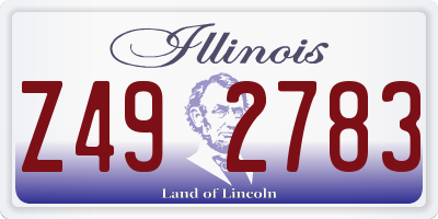 IL license plate Z492783