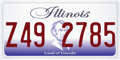 IL license plate Z492785