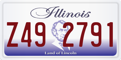 IL license plate Z492791