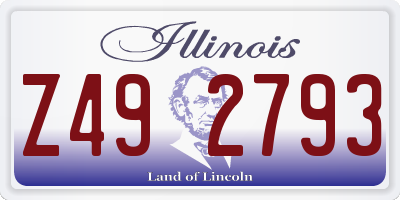 IL license plate Z492793