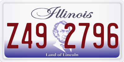 IL license plate Z492796