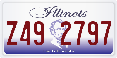 IL license plate Z492797
