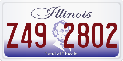 IL license plate Z492802