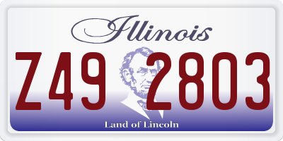 IL license plate Z492803