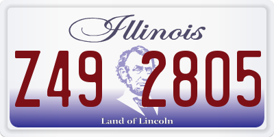 IL license plate Z492805