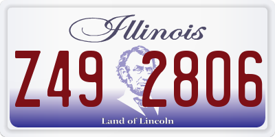 IL license plate Z492806