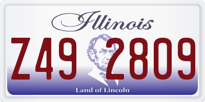 IL license plate Z492809