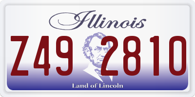 IL license plate Z492810