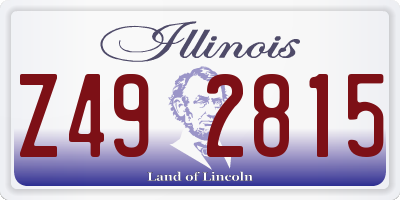IL license plate Z492815