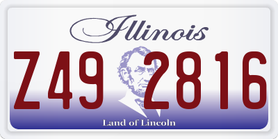 IL license plate Z492816